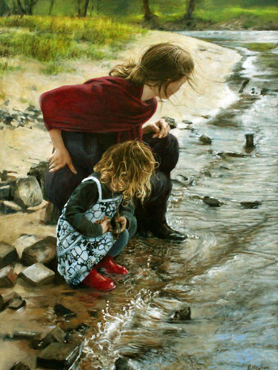 Are the children painting. Художник-реалист Ральф Хеинен. Живопись Ralf Heynen. Ральф Хейнен/Ralf Heynen. Живопись вода Ralf Heynen.