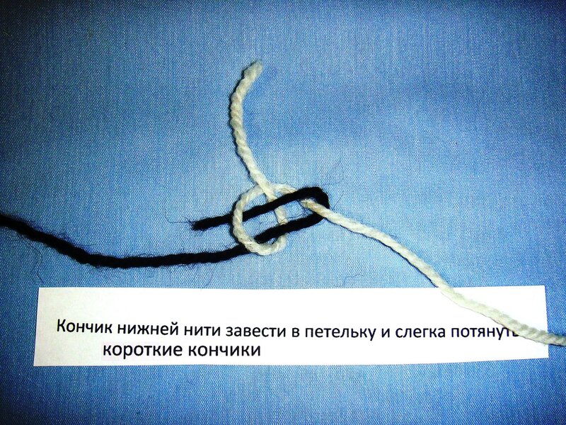 Соединение нитей узлами. Ткацкий узел в вязании. Прочный узел для нитки. Соединение нитей при вязании. Ткацкий узел для связывания нитей.